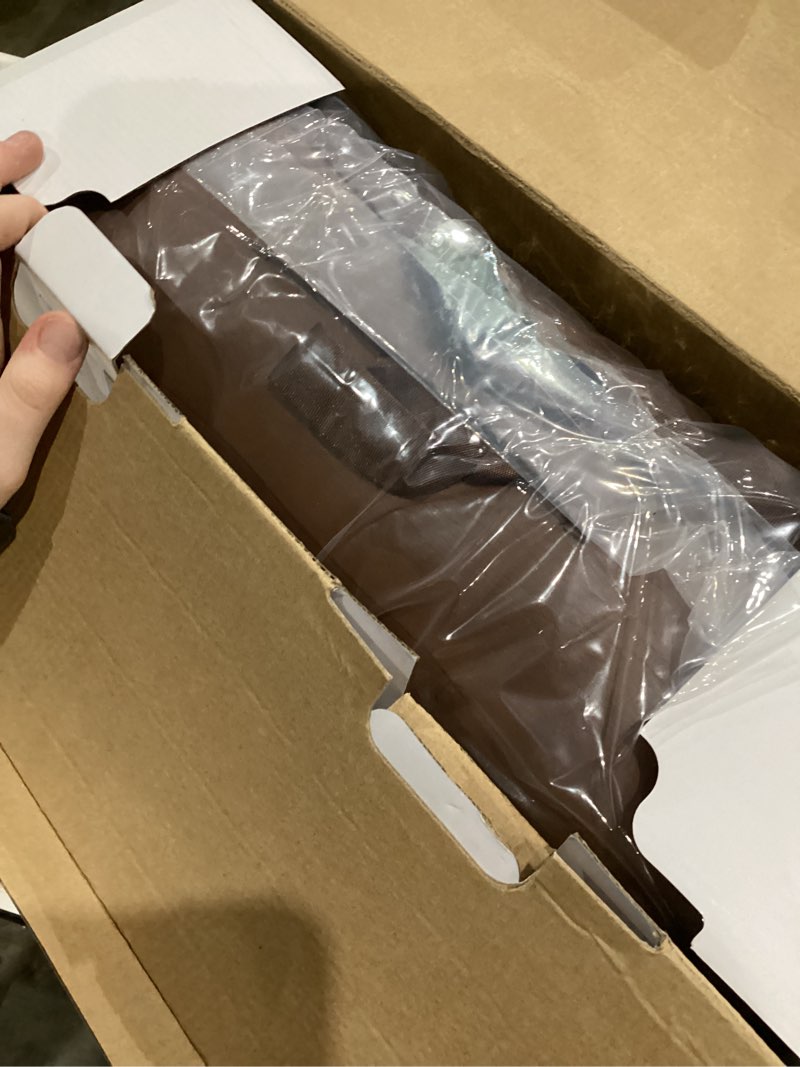 Condition photo showing New/Like New for YOUFI Leather Seat Cushion Extra-Thick Booster for Office Chair to Rise Height - Full Filling for Support - with Breathable Cover, Handle and Buckle - Relieves Back Pain – 18"x16"x6" (Brown)