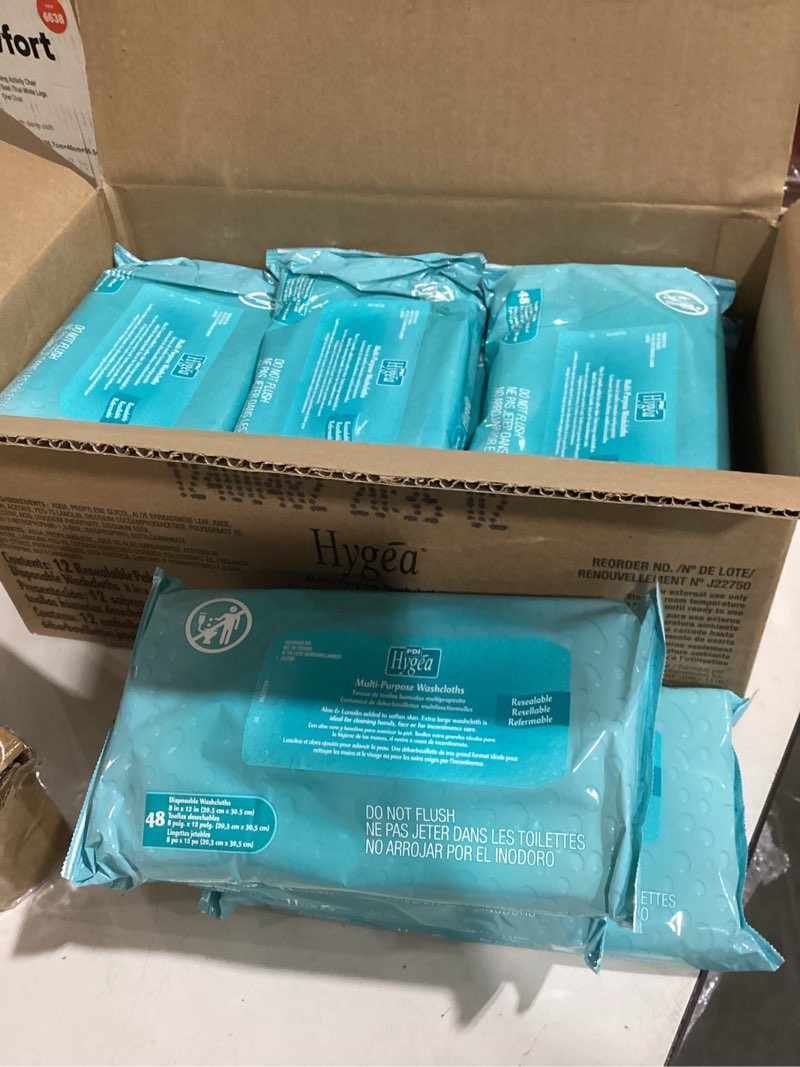Condition photo showing Good Condition for hygea multi purpose washcloths count of 12 package 