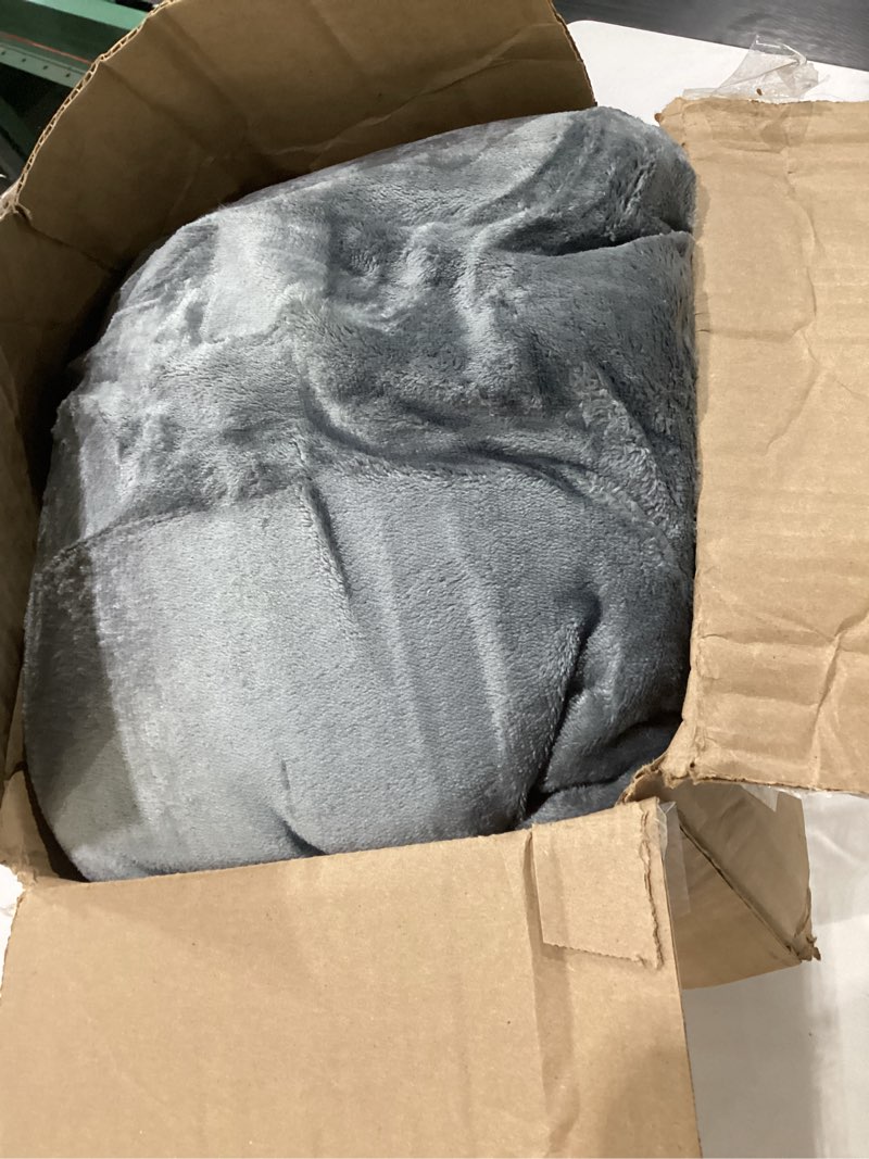 Condition photo showing New/Like New for Bedsure GentleSoft Sherpa Fleece King Blankets for Bed, Non-Heated, Thick and Warm Throw for Women and Men, Soft Fuzzy Plush King Blanket for Winter, Grey, 108x90 Inches King (108" x 90") 01 - Grey