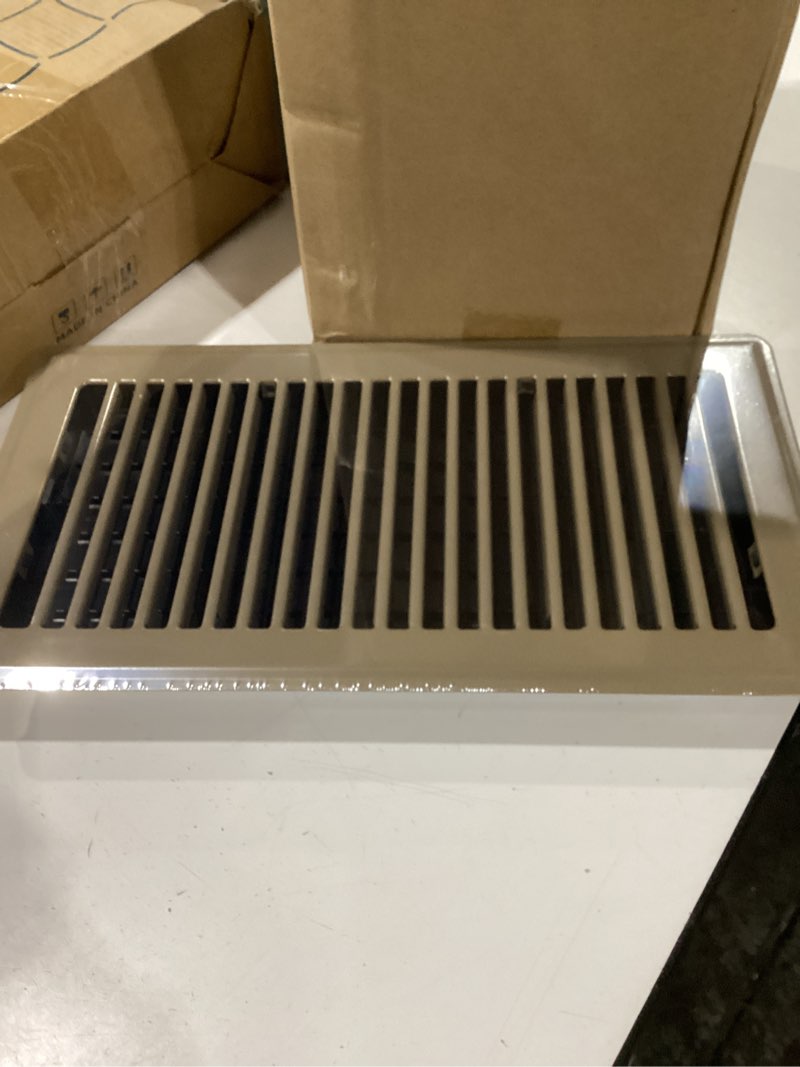 Condition photo showing New/Like New for Floor Register 6x12, 6 Pack Floor Vent Covers for Home Floor Heavy Duty Steel Walkable Floor Vents Air Vent Covers 12x6 for Sidewall and Floor 6x12 Inches Brown-6 Pack