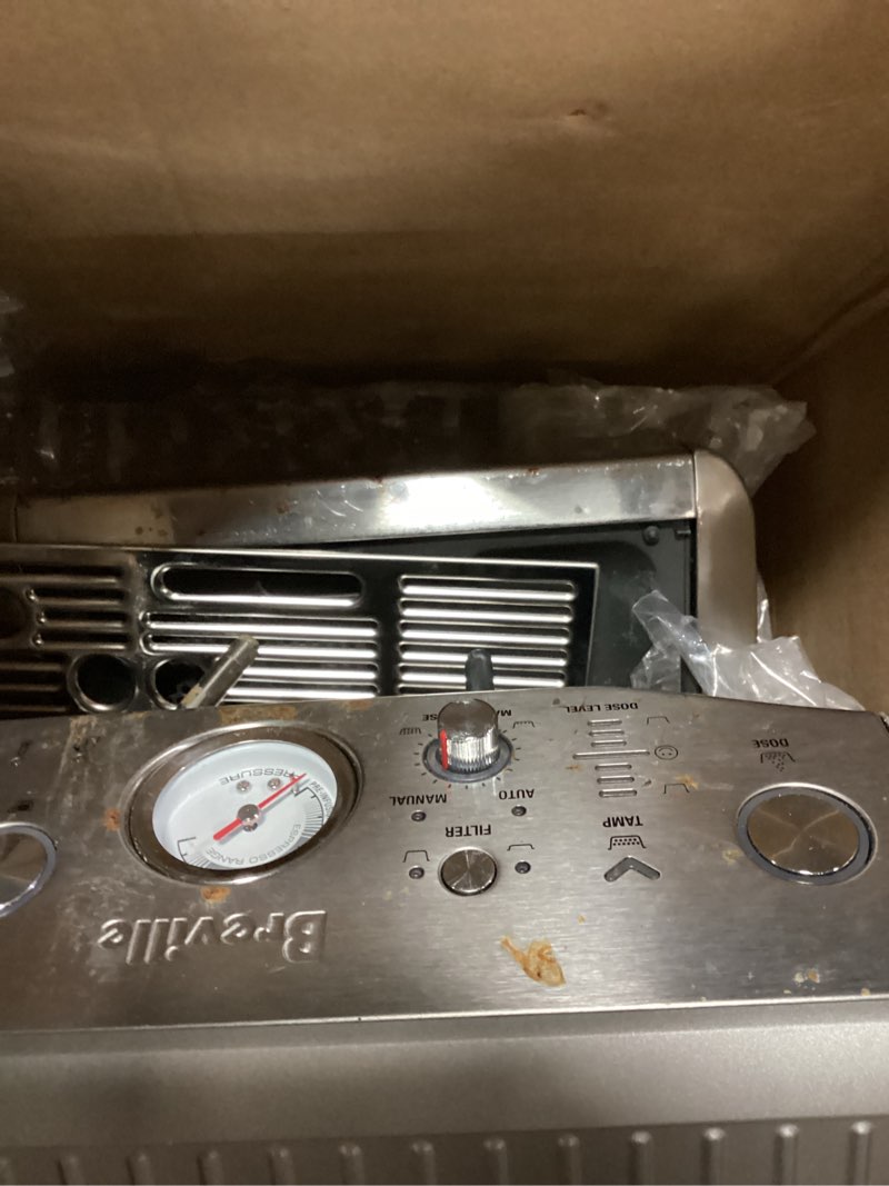 Condition photo showing As Is for Breville Barista Express Impress Espresso Machine BES876BSS, Brushed Stainless Steel