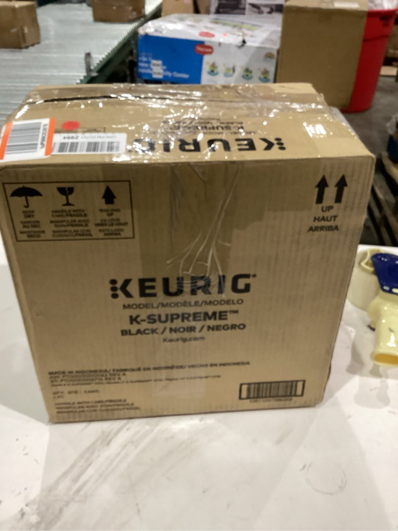 Condition photo showing New/Like New for Keurig K-Supreme Single Serve K-Cup Pod Coffee Maker, MultiStream Technology, 4 Brew Sizes, 66oz Dual-Position Removable Reservoir, Black Black Coffee Maker