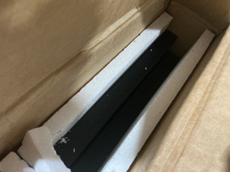 Condition photo showing Good Condition for ChooChoo Floating TV Unit, Wall Mount Entertainment Center Media Console for Living Room, Bedroom, Black Black 11.6"D x 47.2"W x 7.1"H