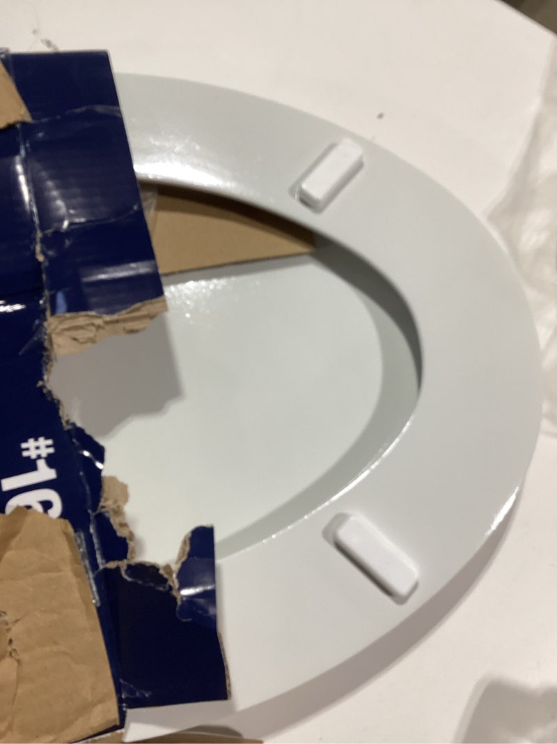 Condition photo showing Good Condition for project source wood white elongated toilet seat