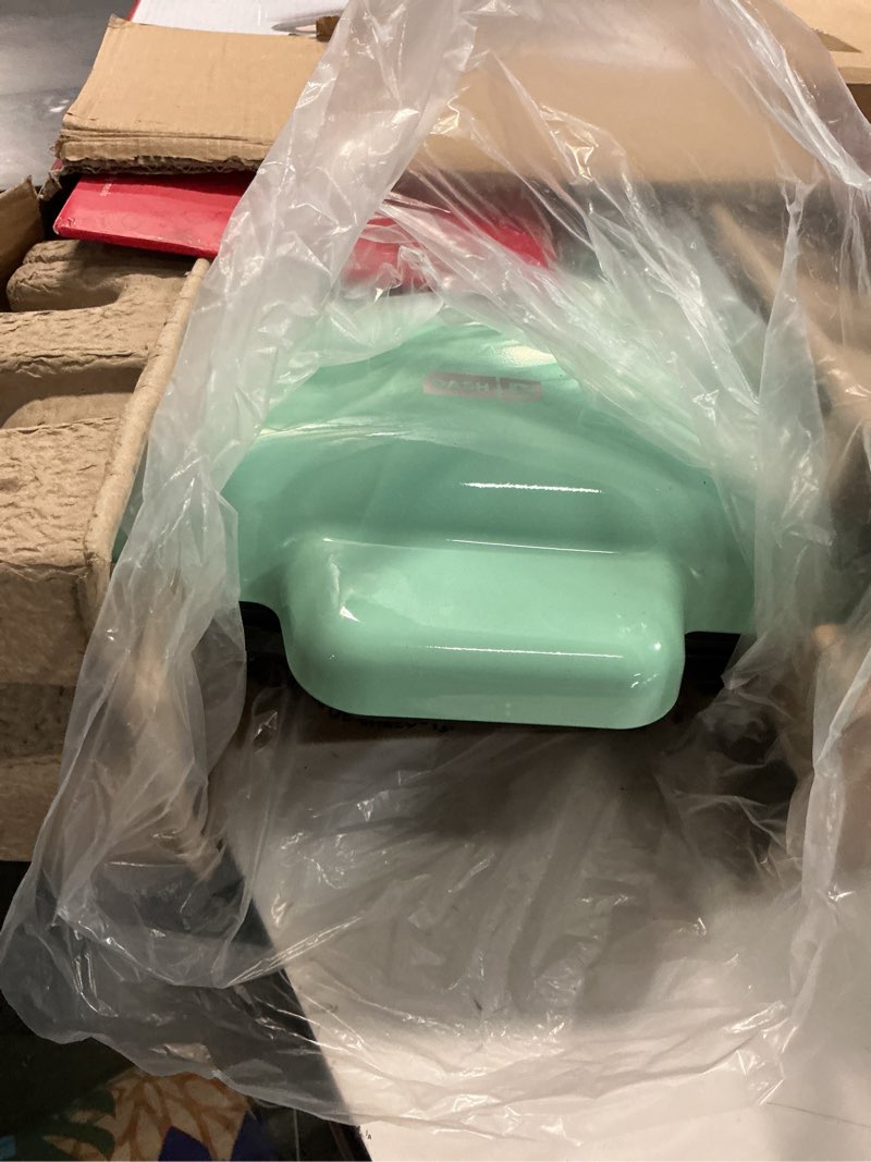 Condition photo showing Good Condition for DASH Multi Mini Waffle Maker: Four Mini Waffles, Perfect for Families and Individuals, 4 Inch Dual Non-stick Surfaces with Quick Release & Easy Clean - Aqua Aqua Mini Waffle Maker