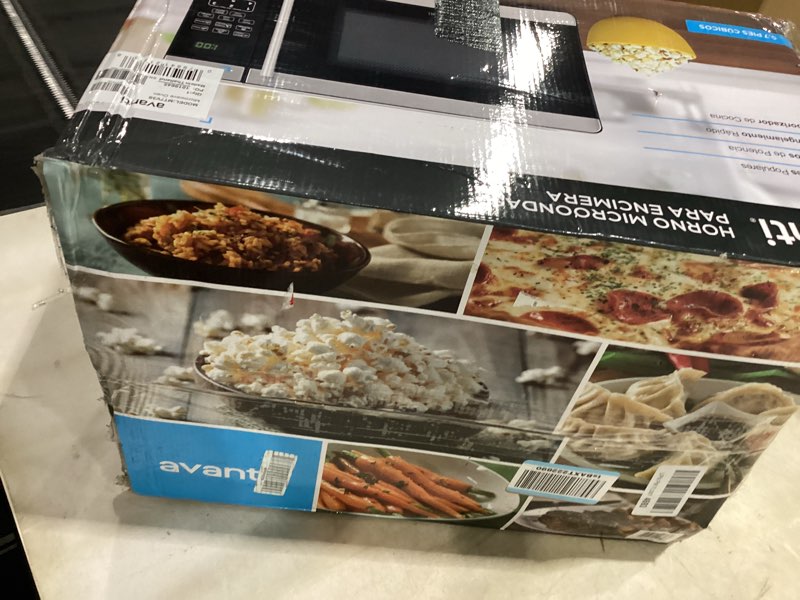 Condition photo showing Good Condition for avanti microwave oven 700-watts compact with 6 pre cooking settings, speed defrost, electronic control panel and glass turntable, 0.7-cu.ft., metallic