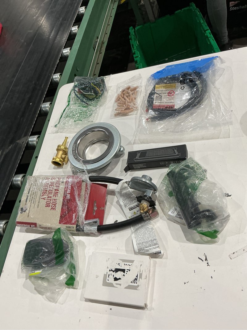 Condition photo showing As Is for assorted home improvement lot (small tools, screw, home accessories, etc.)