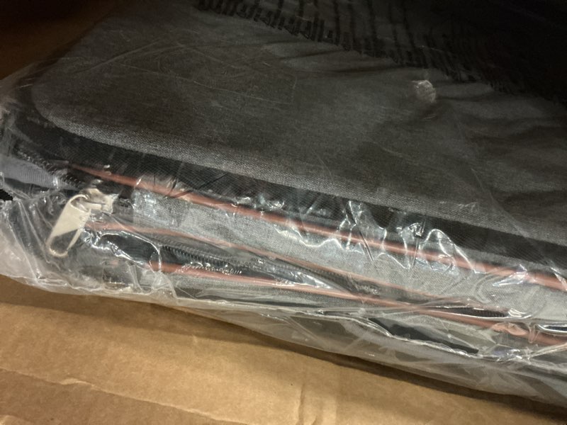 Condition photo showing As Is for lekereise extra large cat carrier for 2 cats, 2-in-1 cat travel carrier with litter box, (20.85" x2) x19.7"x19.7" pet carrier with zipper locks for moving across the country (no hammock) - grey 41.7"l x 19.7"w x 19.7"h grey