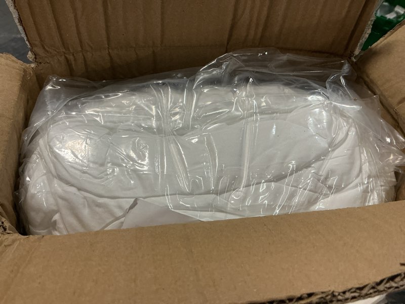 Condition photo showing New/Like New for texartist premium 2100 series king comforter all season breathable white comforter soft 4d spiral fiber lightweight quilted down alternative duvet insert with corner tabs hotel summer style (90"x102") king comforter white comforter