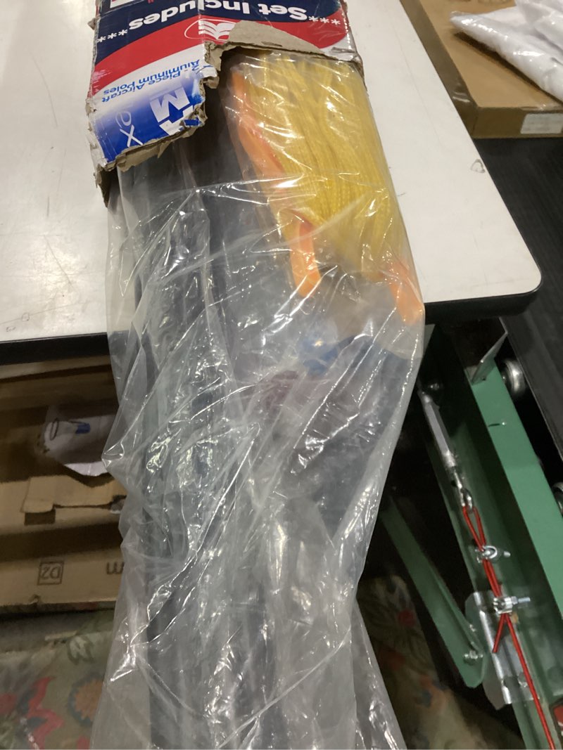 Condition photo showing Good Condition for Park & Sun Sports Tournament Flex 1000: Portable Outdoor Volleyball Net System Red White and Blue Net System