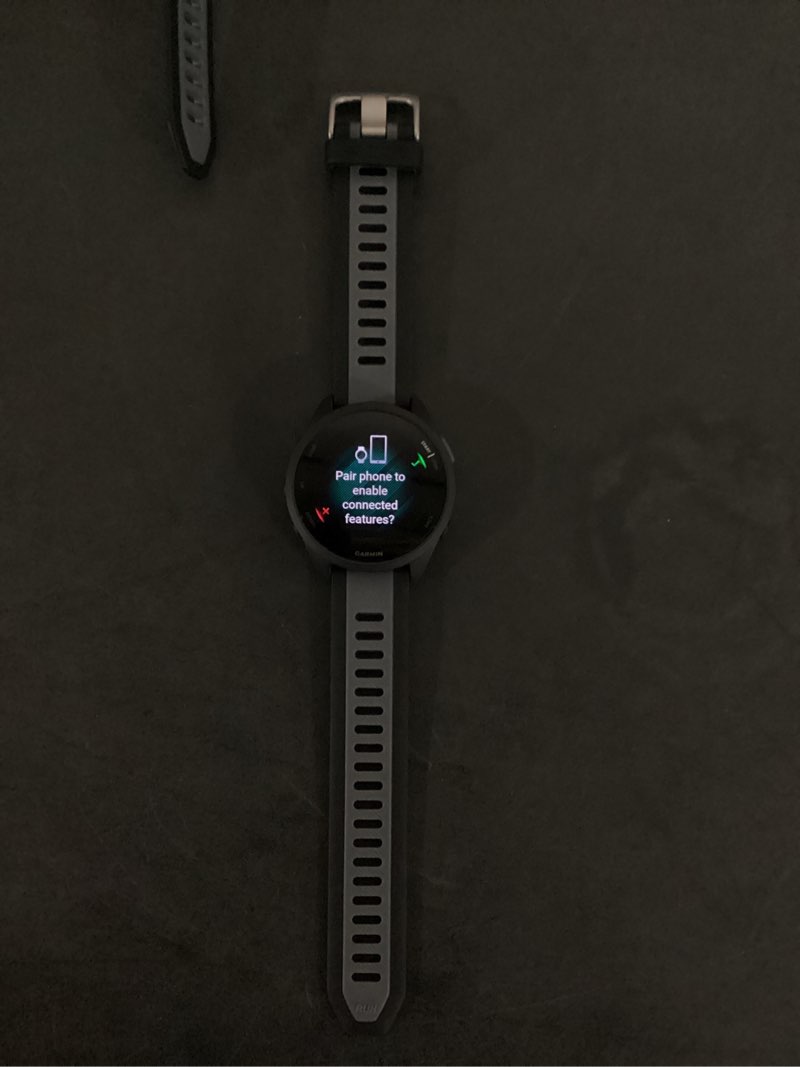 Condition photo showing New/Like New for working verified garmin forerunner 165 smartwatch