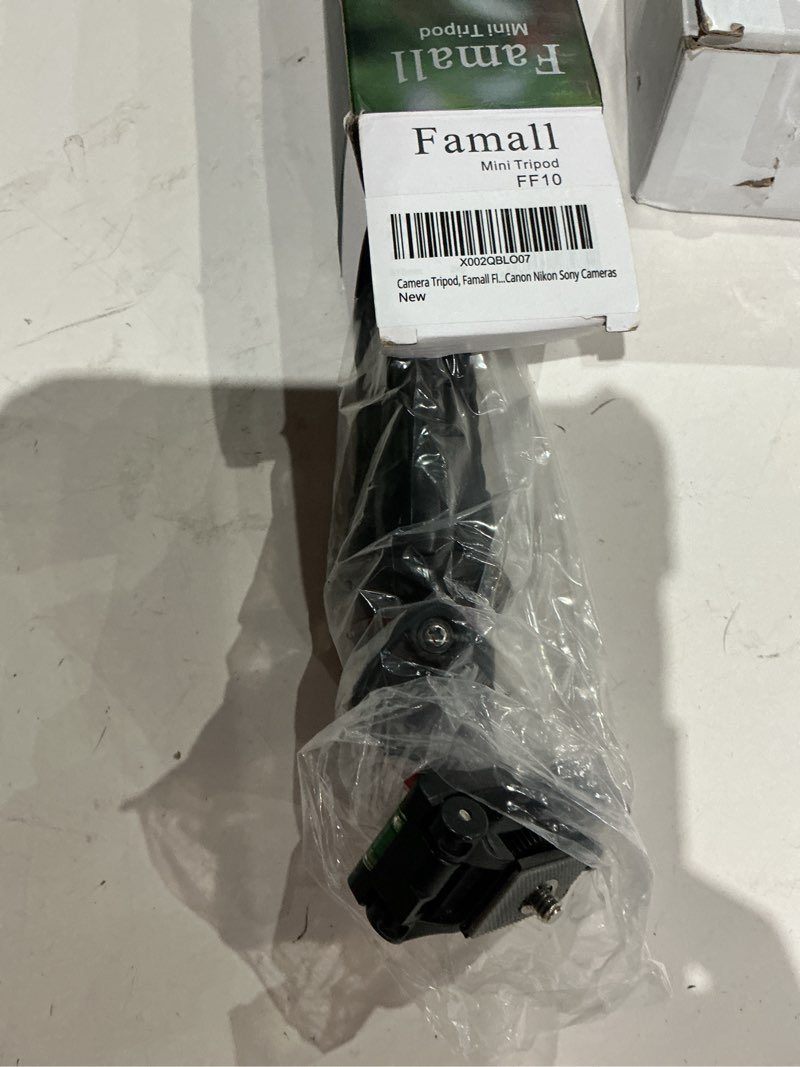 Condition photo showing Good Condition for portable camera tripod, mini flexible stand for phone with cold shoe phone mount for iphone camera gopro travel black