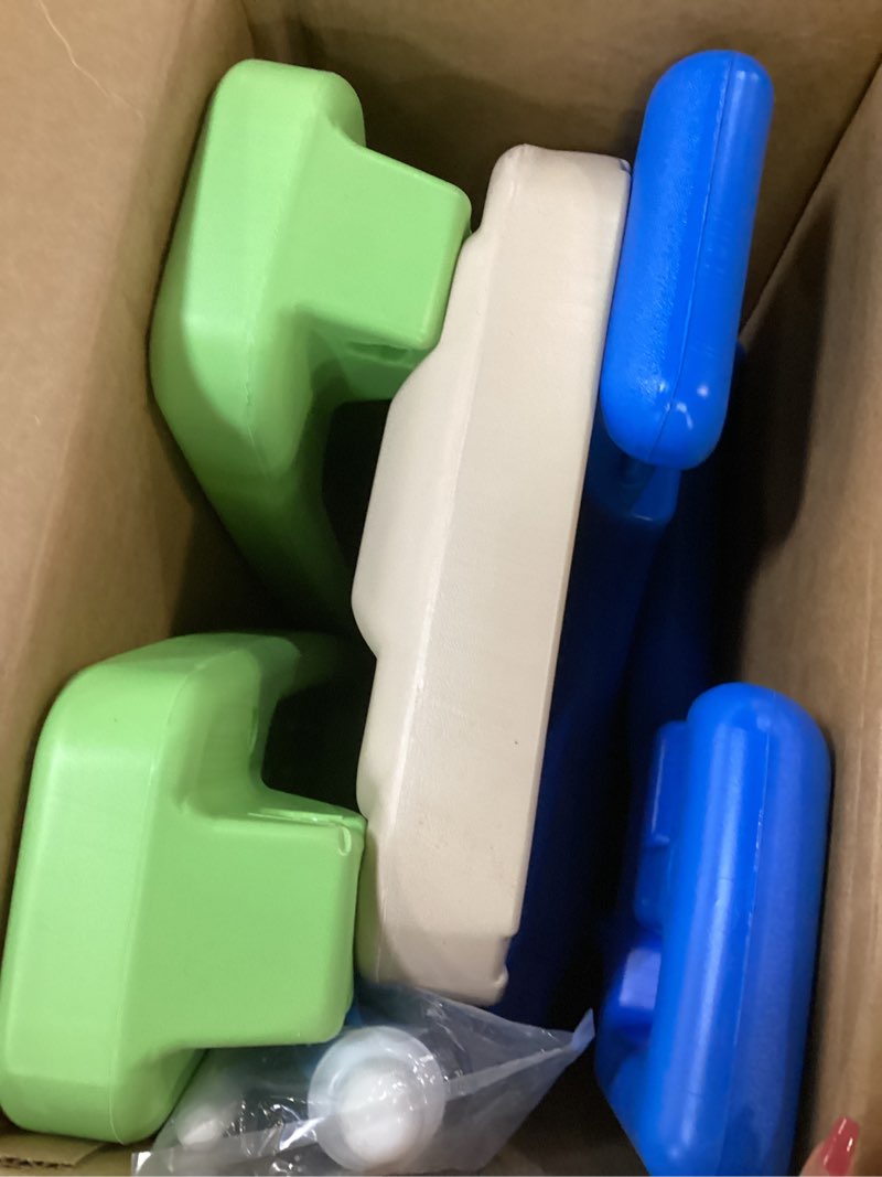 Condition photo showing Good Condition for little tikes easy store jr. picnic table with umbrella, blue & green - play table with umbrella, for kids