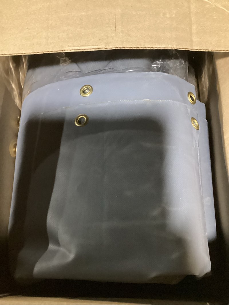 Condition photo showing New/Like New for Covers & all Outdoor Clear Panel Curtain, 12 Oz Tarp Max Waterproof & UV Resistant with Rustproof Grommets, Ideal for Outdoors/Indoors (8' H x 10' W Feet, Gray)