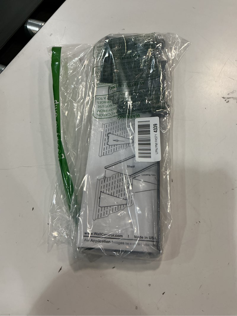 Condition photo showing Good Condition for Wall Control Shelf 4in Deep Pegboard Shelf Assembly Pegboard and Slotted Tool Board - Black