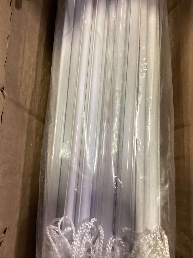 Condition photo showing Good Condition for lazblinds no tools no drill cordless roman shades for windows, blackout thermal insulated uv blocking window blinds, lightweight fabric blinds for indoor windows, 39" w x 60" h, blackout - white