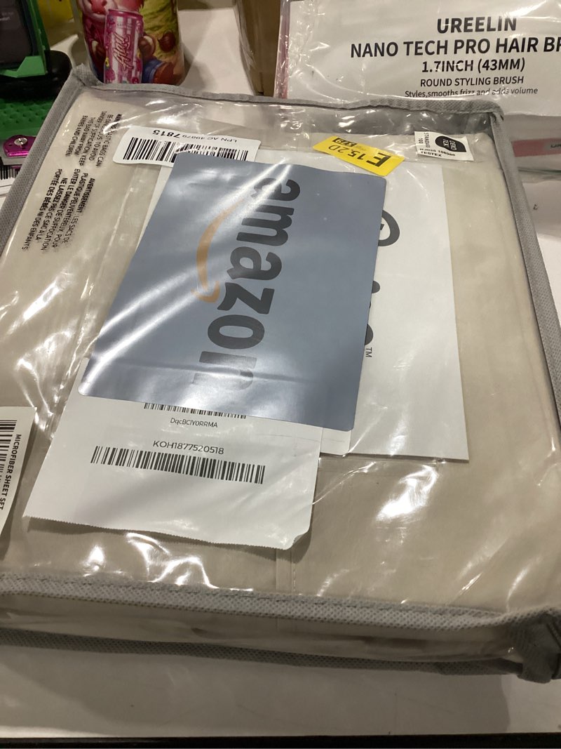 Condition photo showing New/Like New for bare home twin xl sheet set - 1800 ultra-soft (twin xl, wheat) | deep pockets 6 to 15 inches, breathable, hypoallergenic, hotel luxury, easy fit, soft, all-season