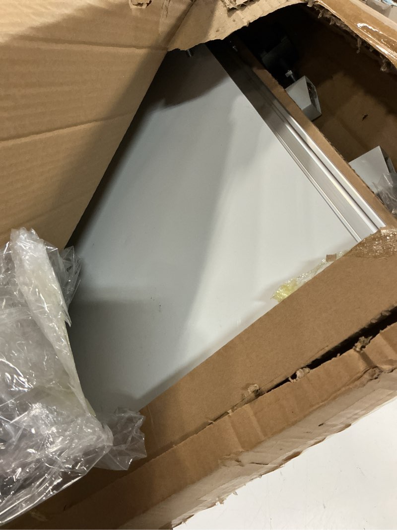 Condition photo showing Good Condition for maxtek rolling white board on wheels 48x32 inch double side magnetic dry erase board with stand, aluminum frame easel mobile standing whiteboard for office, classroom & home silver 48 x 32 inches