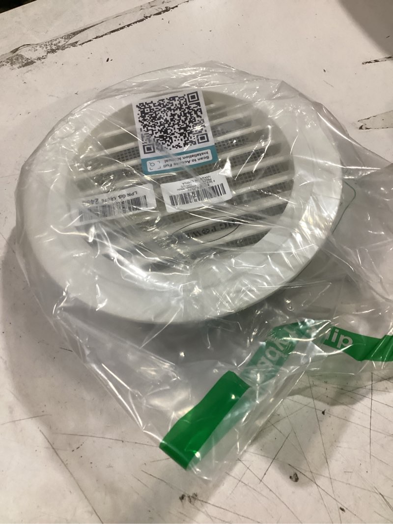 Condition photo showing Good Condition for 8 inch soffit vent,hg power round vent cover with built-in screen mesh, abs louver round air vent ceiling diffuser for exhaust fan, bathroom, office and home hvac ventilation, 200mm, white 8 inch white