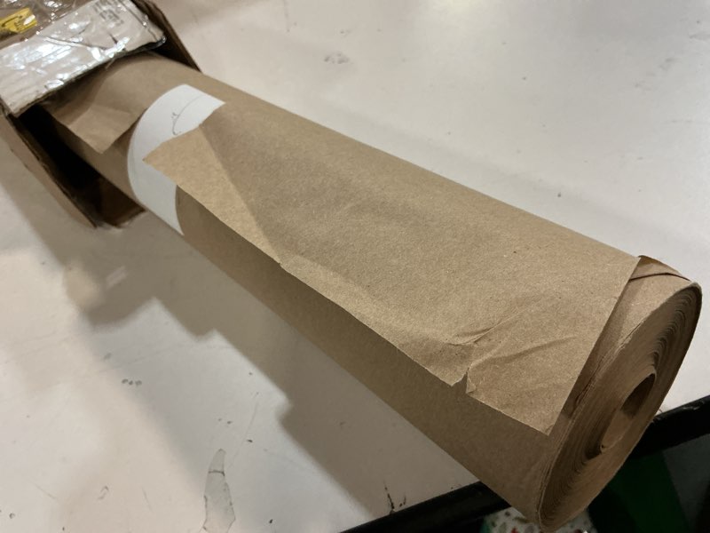 Condition photo showing Good Condition for kraft paper roll, 36" x 2400" (200'), made in usa, 30 lb. roll of brown paper for banner, poster, crafts, bulletin board backing, kraft table cloth, brown construction for shipping and gift wrapping 36 inch x 200 feet