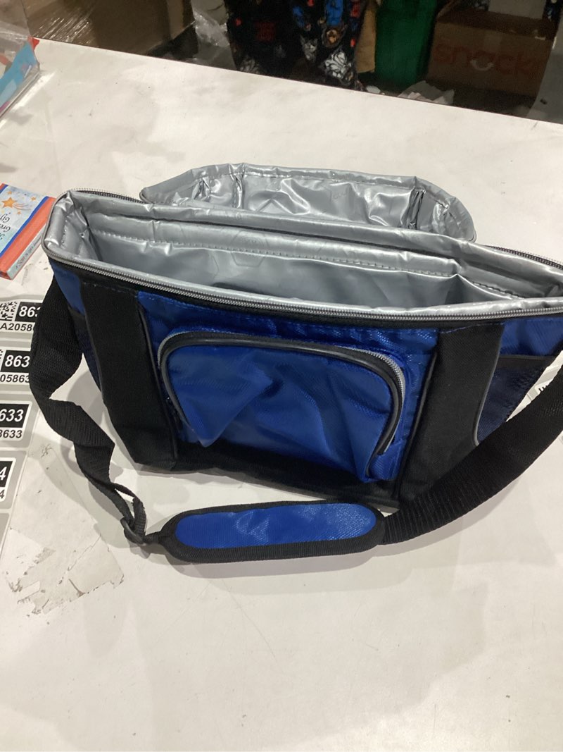 Condition photo showing Good Condition for Coleman Chiller Insulated Soft Cooler, Leakproof 9/16/30 Can Cooler with 12+ Hour Ice Retention, Made with Recycled Materials, Great for Lunch, Camping, Beach, Pool, Sports, & More Blue 9 Can