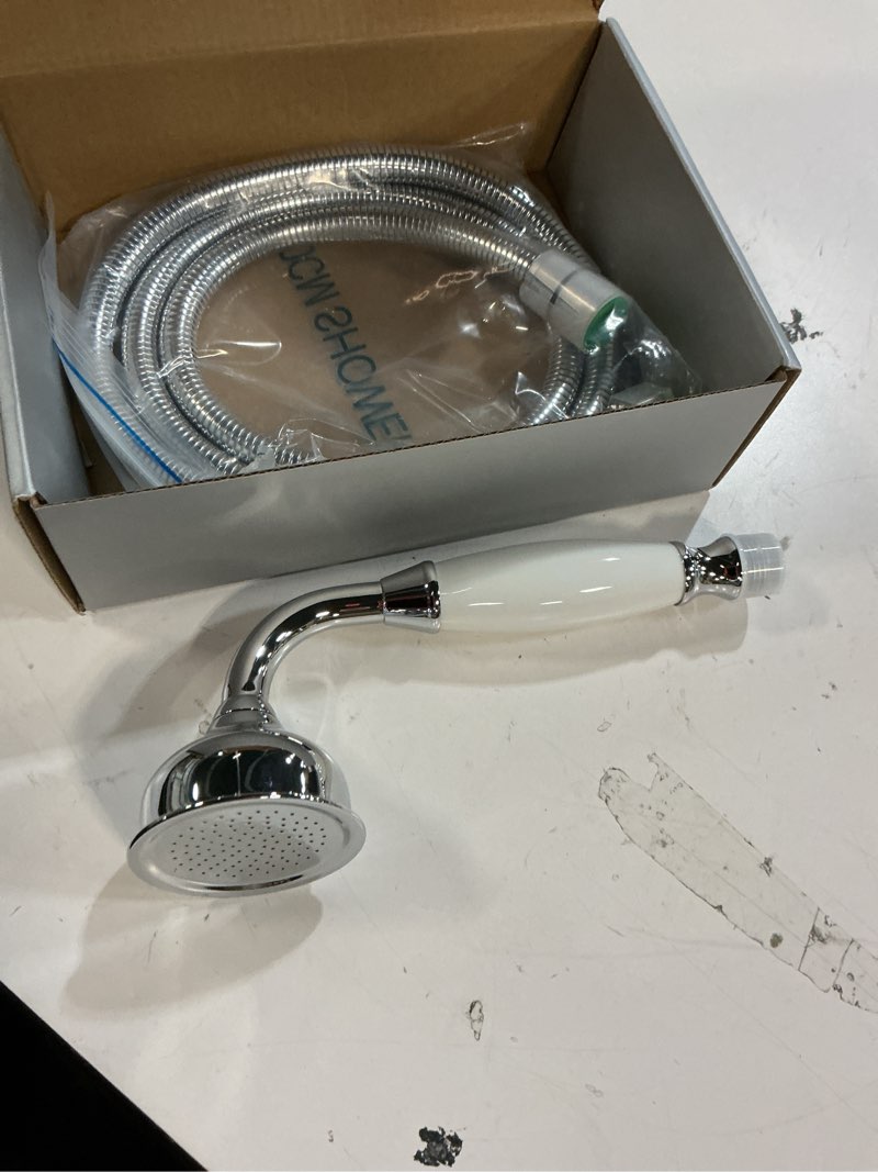 Condition photo showing Good Condition for shile traditional brass ceramics telephone handheld shower head chrome finish with 1.5 meter hose for bathroom
