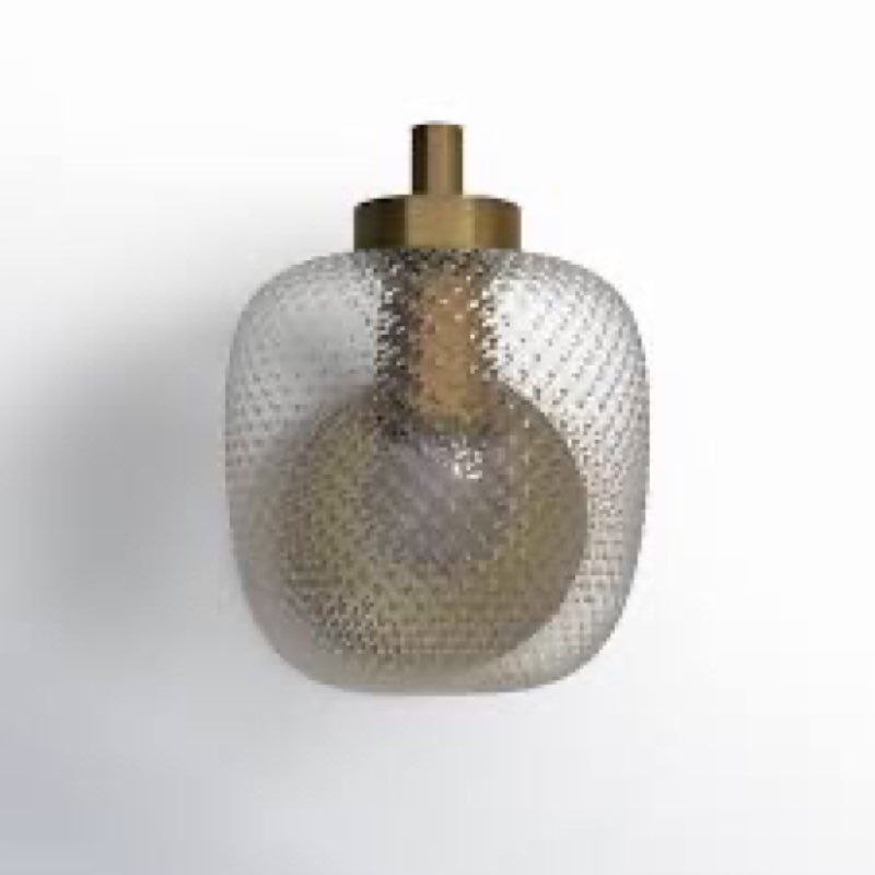 Maldives single light glass dimmable armed sconce 