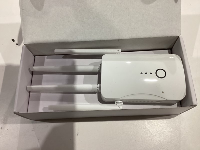 Condition photo showing Good Condition for 2026 wifi extender signal booster - 2.4ghz 300mbps wifi booster for home, covers up to 9999 sq. ft, easy setup, ethernet port & access point, stable internet performance with 60+ devices white