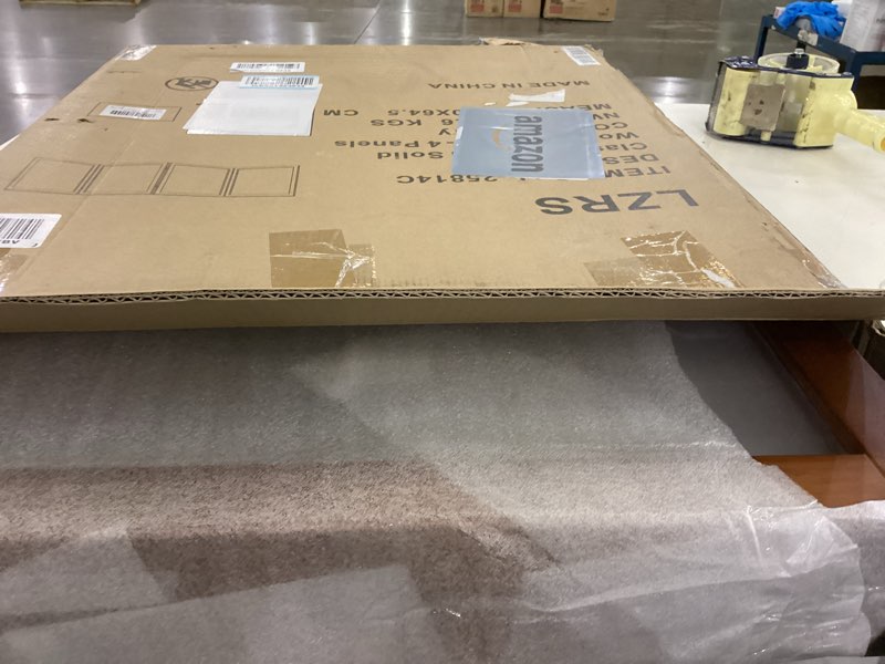 Condition photo showing New/Like New for LZRS Extra-Wide Clear Dog Gate for Indoor Use - Transparent Pet Fence with Solid Hardwood and Plastic Board, Stylish & Durable freestanding Pet Gate for Doorways, Stairs and Hallways-4 Panel Cherry 24"Height-4 Panel Cherry