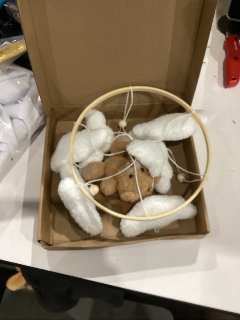 Condition photo showing Good Condition for eerkeod baby crib mobile bear nursery mobile for boys girls teddy velvet mobile nursery decor for infant bedroom hanging baby mobile for bassinet newborn baby giftï¼ˆbrown bearï¼‰