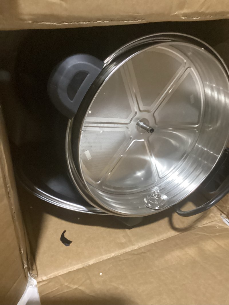 Condition photo showing As Is for Garvee 12 L/80 Cups Coffee Urn-3.2 gal Double Wall Commerical Coffee Maker for Buffet Catering Wedding Gathering,Large Capacity Hot Coffee Dispenser,Stainless Steel Hot Water Urn-Black