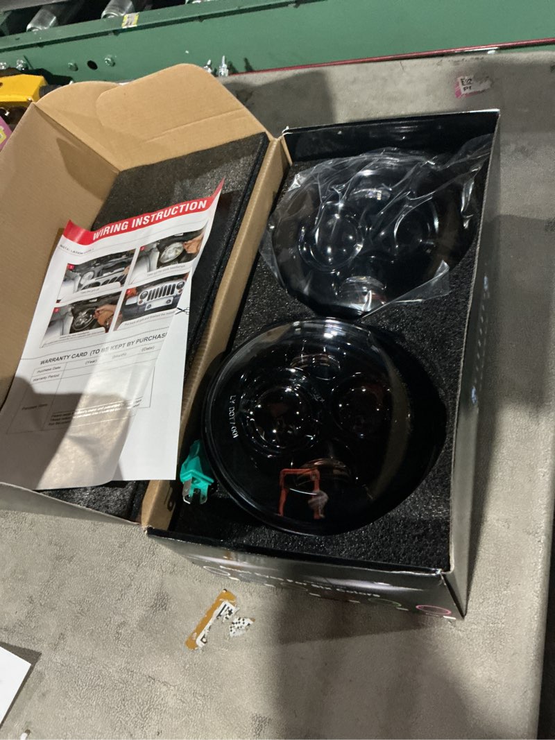 Condition photo showing Good Condition for LX-LIGHT 1000% Bright 7 Inch LED Headlights Anti-glare Round H6024 LED Headlight Compatible with Jeep Wrangler JK JKU TJ LJ Chevy Ford GMC Dodge etc DOT Approved Hi/Low Sealed Beam Black