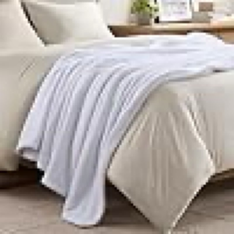 madison park fuzzy knit blanket dream soft blanket cozy breathable cover luxrurious feathersoft feel, all seasons lightweight bedding for summer cover for bed, couch & sofa, king, white