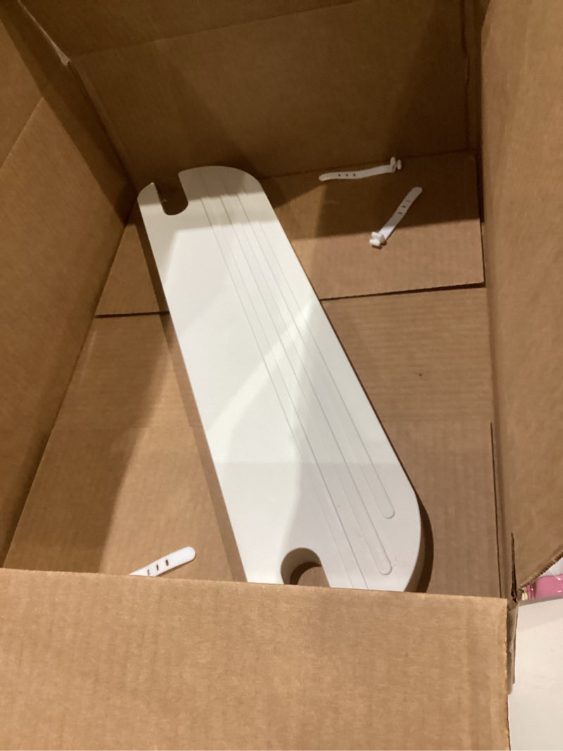 Condition photo showing As Is for white ikea high chair foot rest, compatible with antilop chairs | adjustable, reversible & non-slip footrest for ikea chair - made with durable polypropylene - antilop accessories