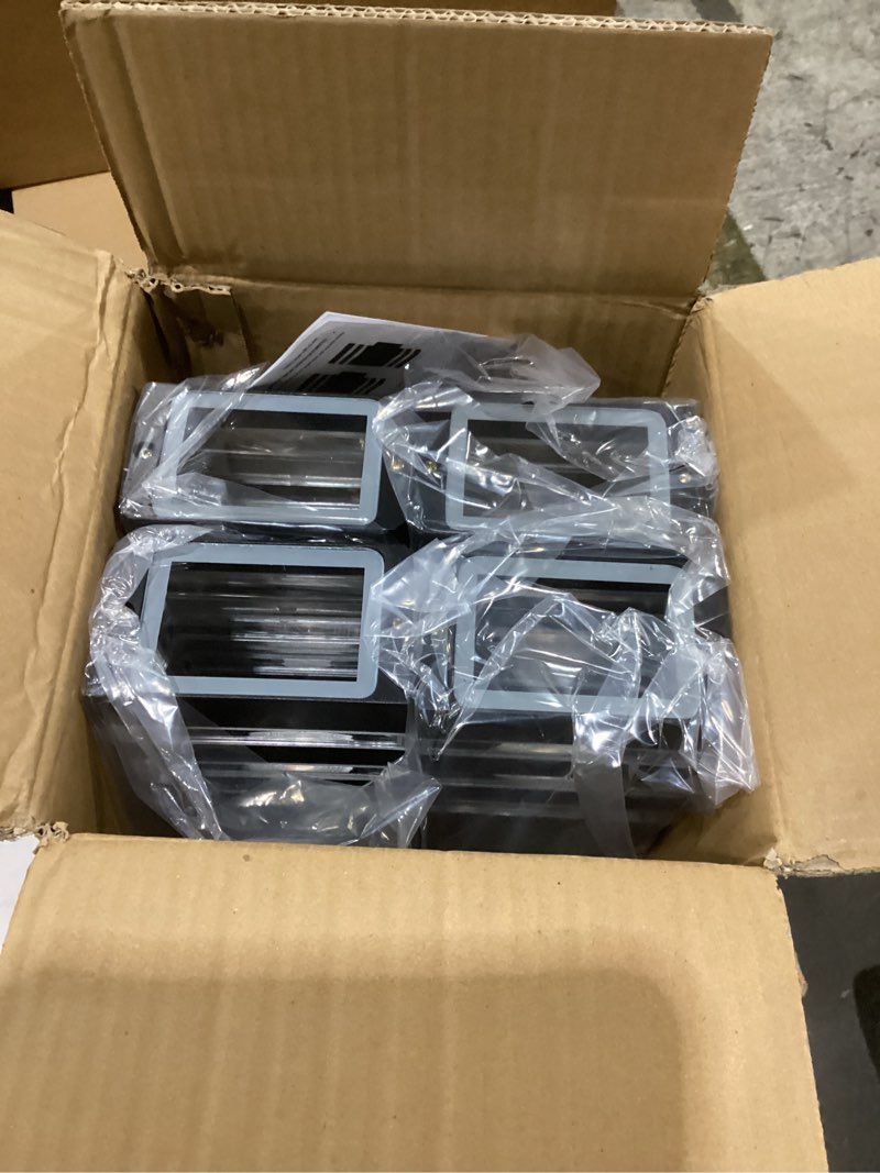 Condition photo showing Good Condition for Dusk to Dawn Outdoor Light Fixture 4 Pack, 14W IP65 3000K 1100LM Warm White Outdoor Wall Lights, up and Down Lights Outdoor, Aluminum Waterproof Outside Lights for House Porch Patio Jet Black 4Packs 3-layer Dust to Dawn