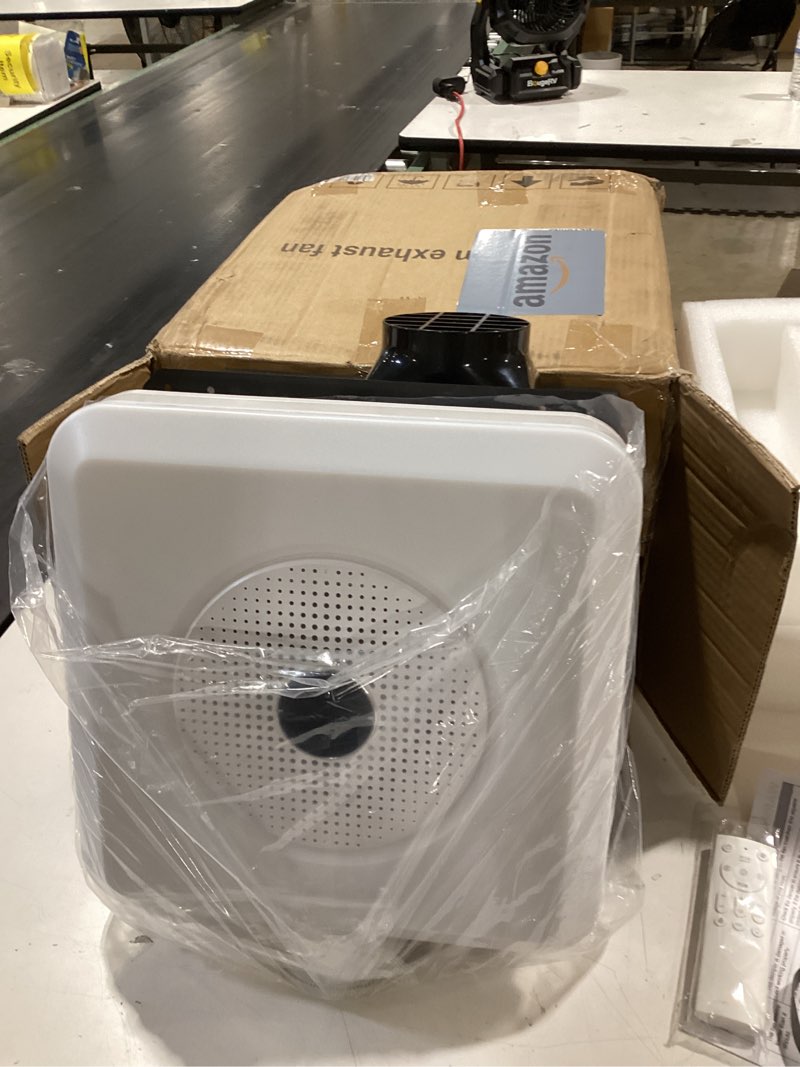 Condition photo showing Good Condition for bathroom exhaust fan with bluetooth speaker and led light, 230 cfm quiet vent fan, 7-color rgb lighting & 3cct lighting, app and remote control, smart bathroom exhaust fan, easy install