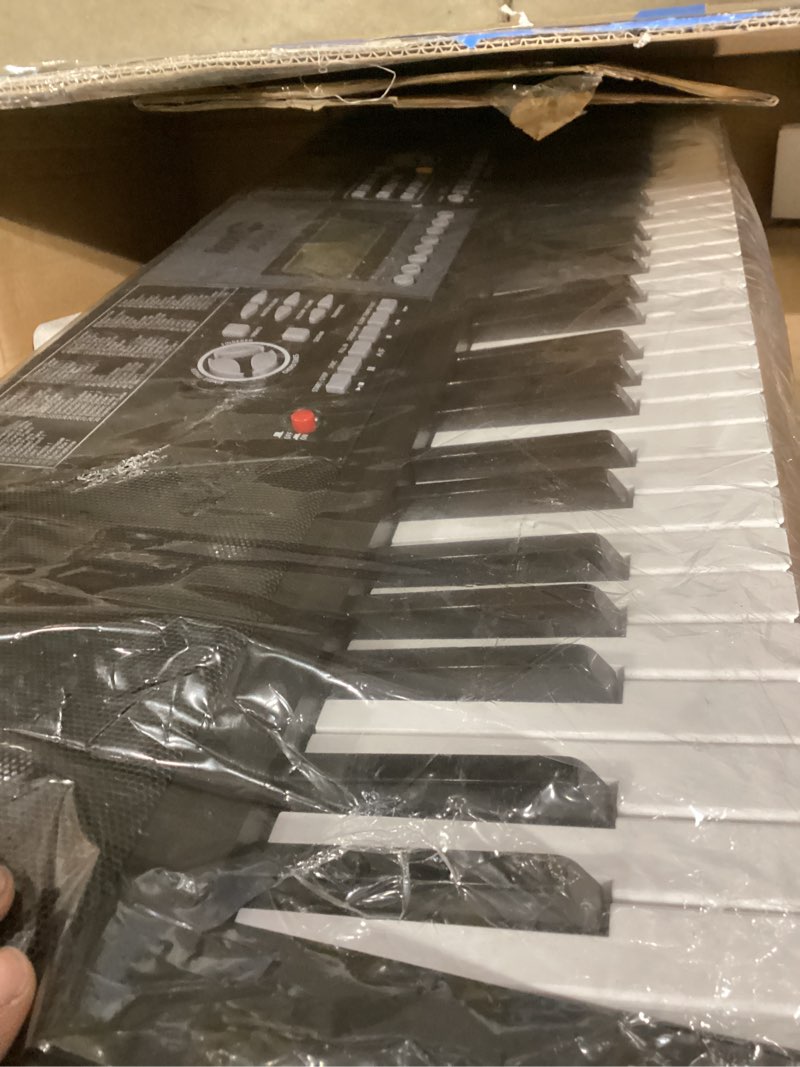 Condition photo showing Good Condition for RockJam 61-Key Keyboard Piano Kit with Stand, Stool, Headphones, Keynote Stickers & Lessons Modern
