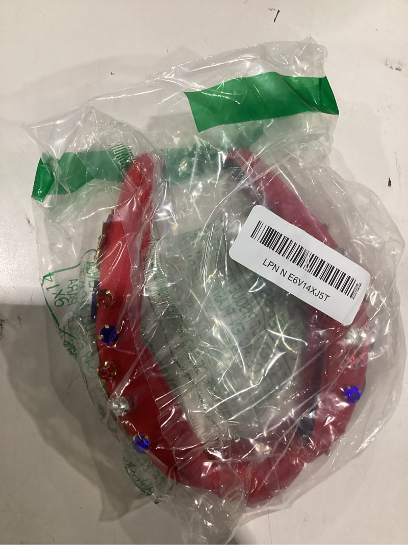 Condition photo showing Good Condition for yariew 4th of july headbands for women 250th anniversary red white blue star sparkly rhinestone knotted hairband for independence day patriotic party favor