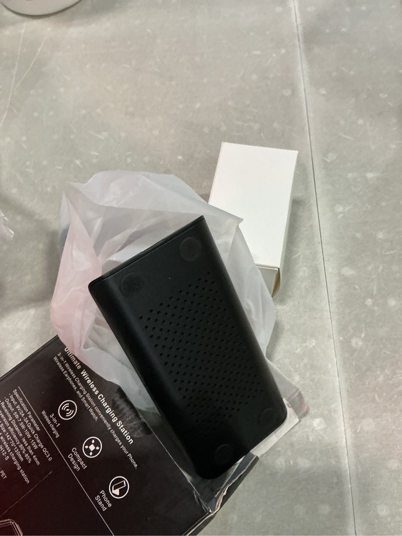Condition photo showing Good Condition for wireless charging station for samsung wireless charger galaxy s26 ultra/s25/s24/s23/s22/note20 z fold flip7 galaxy watch 8/7/6/5/4/3 active 2/1 stand galaxy buds4/4 pro/3/2 pro/live multiple devices black