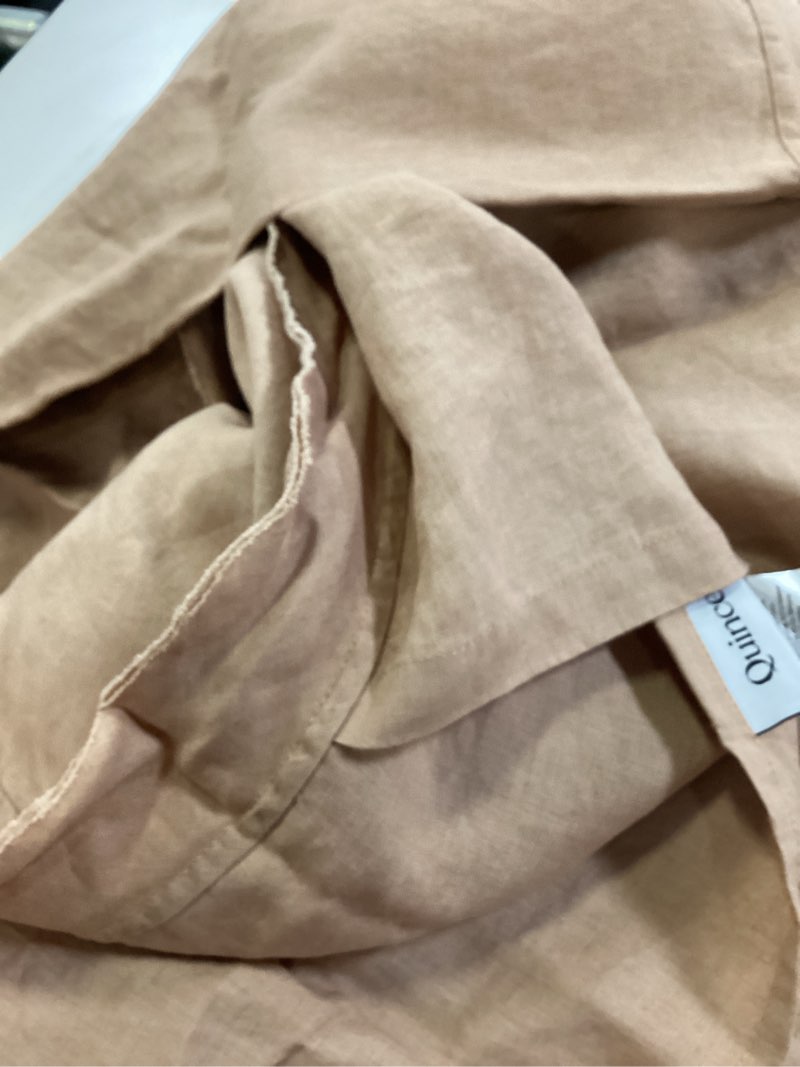 Condition photo showing Good Condition for european linen double flange duvet cover set, king/cal king, desert sunset
