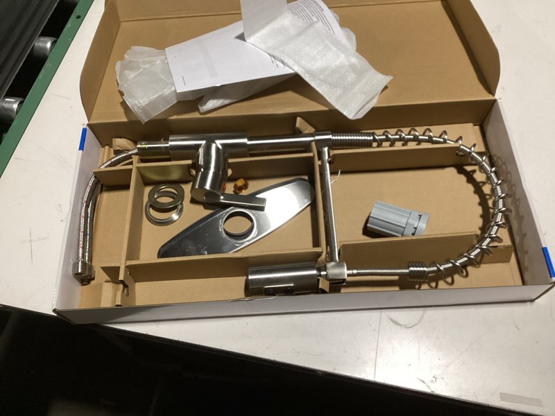 new project source flynt kitchen faucet stainless h90k-51d-ps-bn #8k9