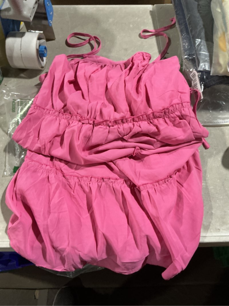 Condition photo showing Good Condition for soly hux women's sundress smock cami mini dress sleeveless swing a line short dresses casual cute summer dresses small hot pink