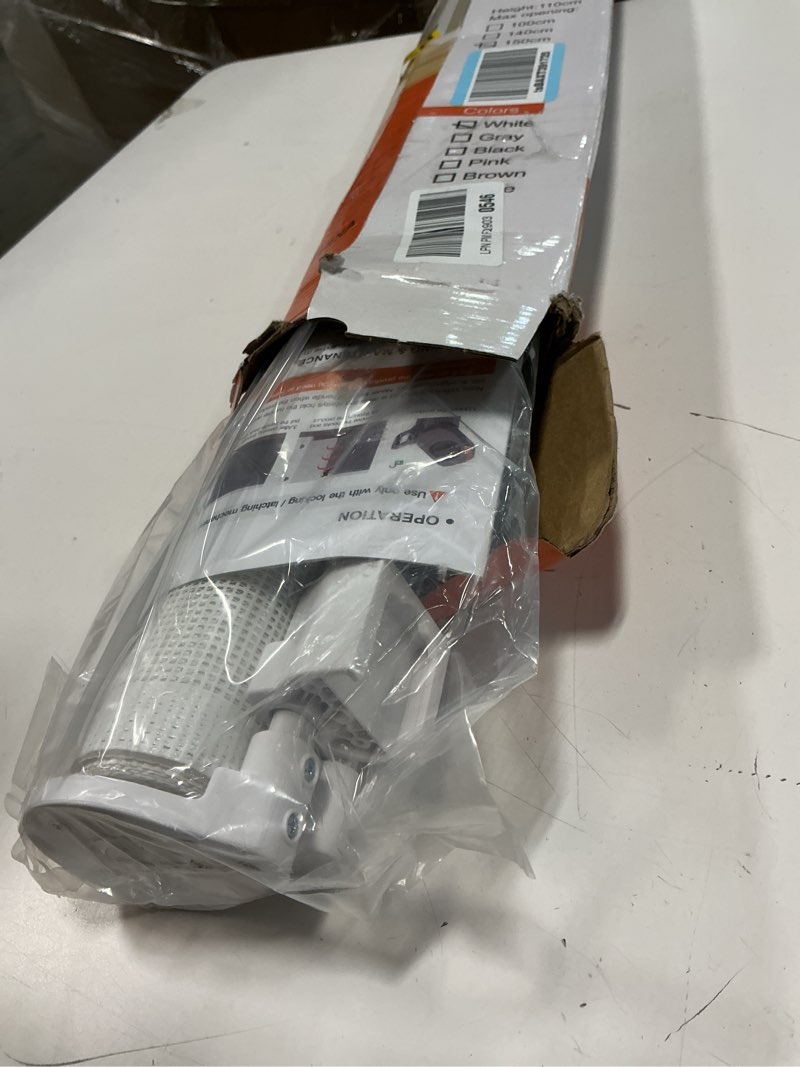 Condition photo showing Good Condition for reinforced 42” extra tall retractable dog gate for doorways 60” wide mesh baby gate, tall baby gates for stairs with rods to prevent crawling through retractable pet gate indoor outdoor, white white reinforced 42" tall x 60" wide