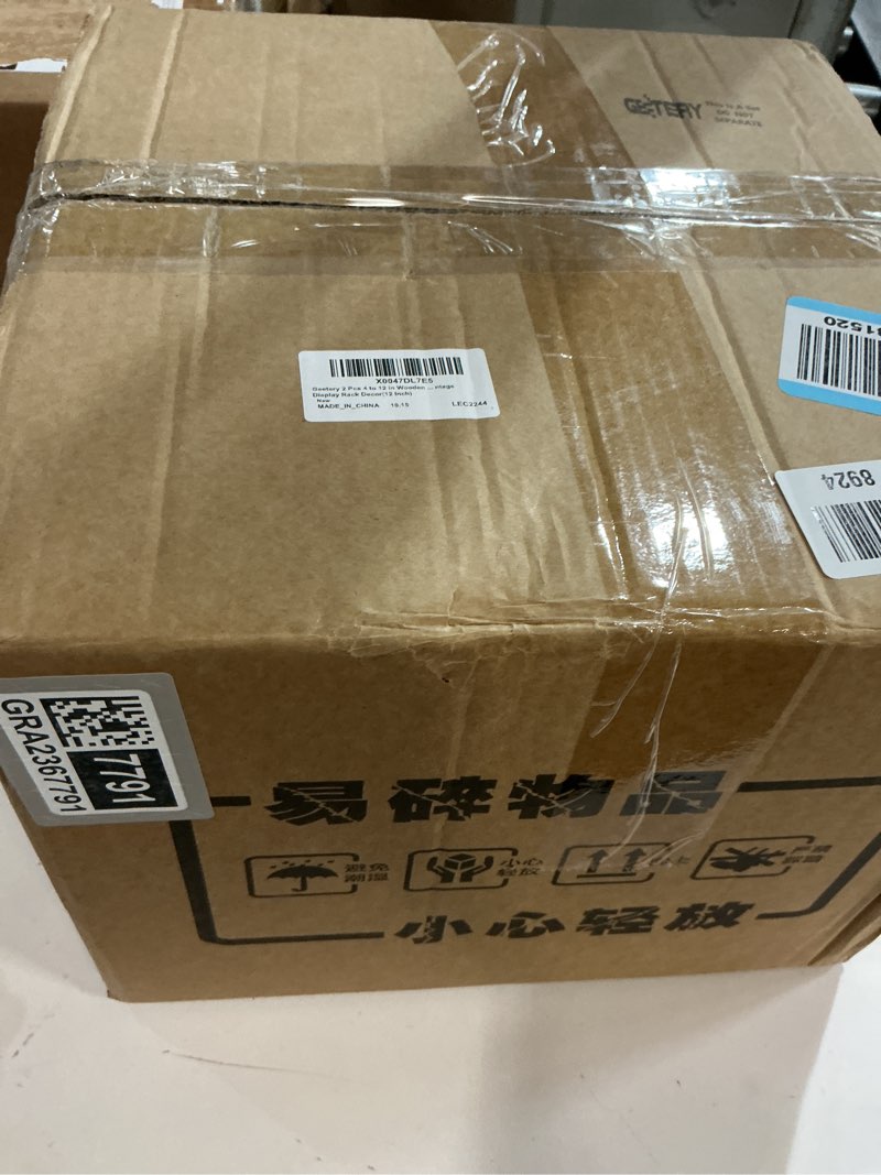 Condition photo showing Good Condition for Geetery 2 Pcs 4 to 12 in Wooden Plant Stands Indoor Chinese Oriental Plant Stand for Vase Fishbowl Flower Pot Lamp Redwood Base Vintage Display Rack Decor(12 Inch)