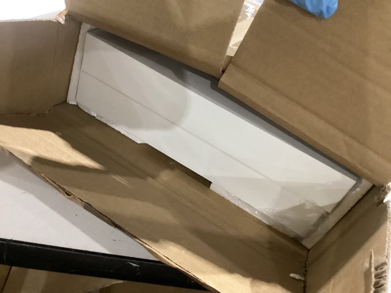 Condition photo showing Good Condition for vivelove 10 in deep floating shelves for wall, 30" x 10.2" x 1.5" shelves for room wall mounted, 1.5 inch thick shelf for bathroom bedroom kitchen book room, modern farmhouse decor, set of 2, white white 2 30”wx10.2”dx1.5”h