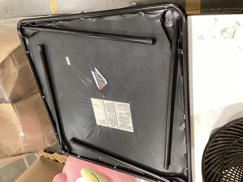 Condition photo showing Good Condition for vecelo 34'' folding card table square with soft padded tabletop, portable for dining room, parties, games, puzzles, black black folding table