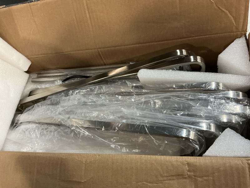 Condition photo showing Good Condition for Haipinlier 8-Light Brushed Nickel Chandeliers for Dining Room,Farmhouse Light Fixtures for Kitchen,Pendant Lights for Entryway Bedroom Foyer Hall Kitchen Living Room,36.6in,E12. Nickle 8-Light