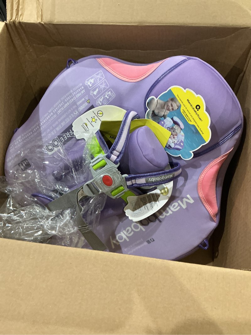 Condition photo showing Good Condition for mambobaby float with canopy and tail new upgraded non-inflatable baby pool float mambo float swim trainer solid infant swim float adjustable pearl foam baby swim ring cloth zs purple