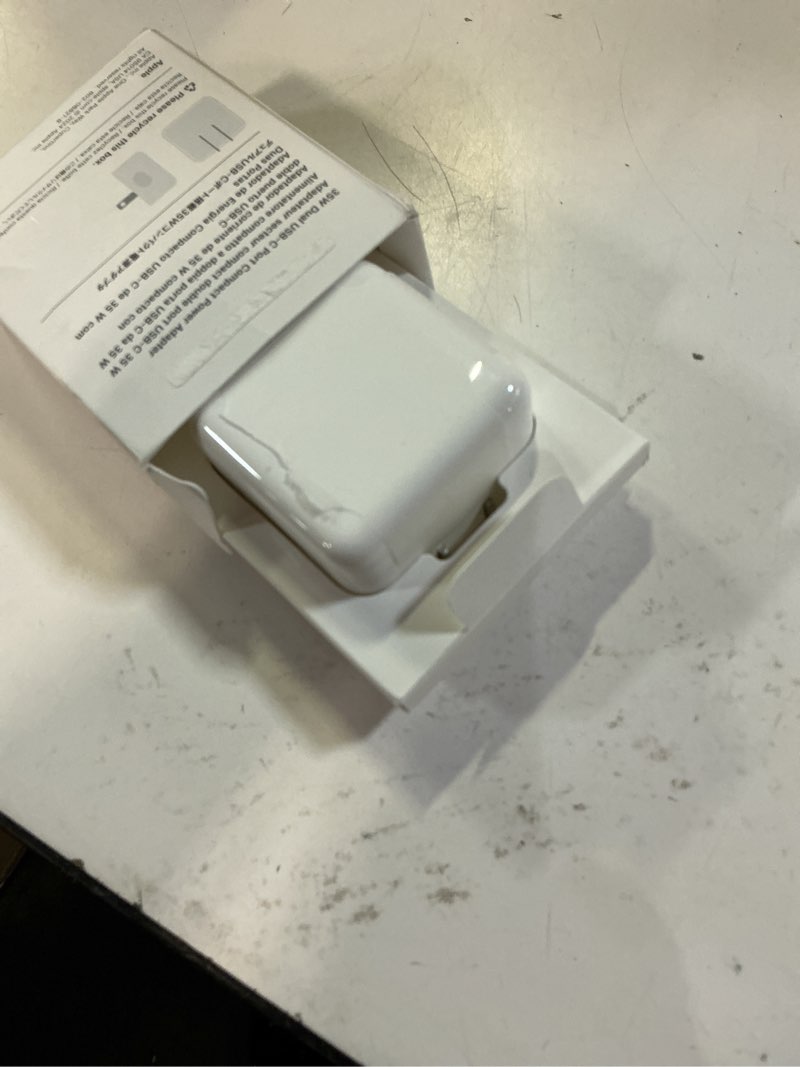 Condition photo showing New/Like New for apple 35w dual usb-c port compact power adapter: fast and convenient charging, type c wall charger 35w 35w compact