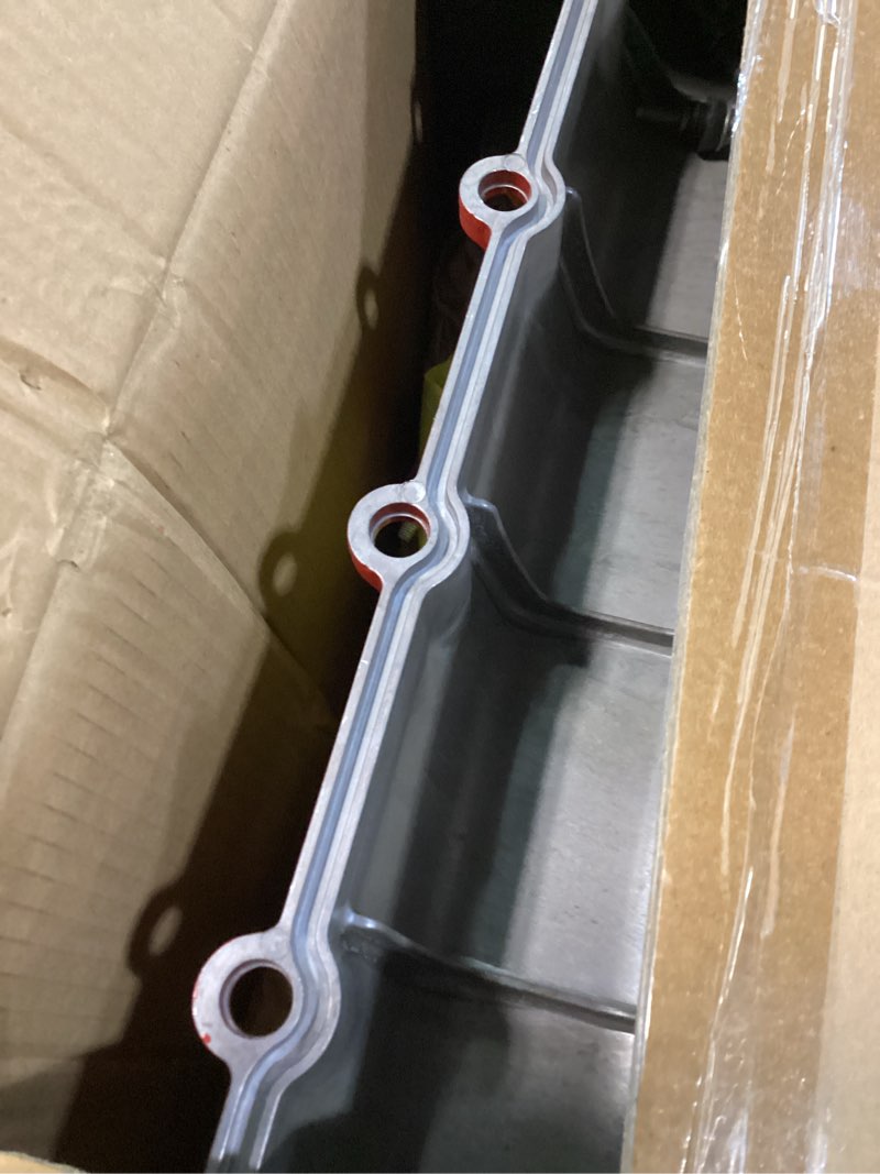 Condition photo showing As Is for aluminum engine valve cover set left and right compatible with 1999-2007 dodge ram 1500 durango dakot jeep grand cherokee commander chrysler aspen v8 4.7l